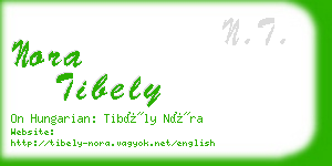 nora tibely business card